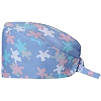 Los mejores  - riou Gorro Quirúrgico Flor Corbata Ajustable Médico Enfermera Gorro Quirofano Reutilizable Gorro de Cirugía para Pelo…